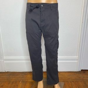 Prana Zion II Pants Men’s Size 34X29.5  Cargo Roll-Up Pants Gray